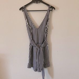 Blue Striped Zara Romper